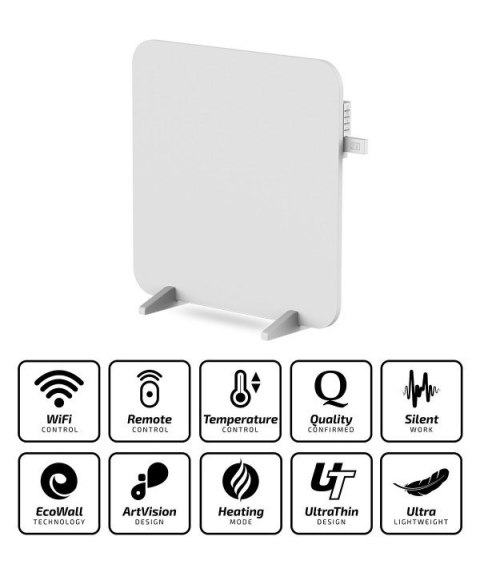 Promiennik podczerwieni Cronos Titanium CR-500TWP 450W z WiFi i pilotem biały (WYPRZEDAŻ)