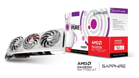 Karta graficzna SAPPHIRE RADEON RX 7700 XT PURE GAMING OC 12GB GDDR6 (WYPRZEDAŻ) Karta graficzna SAPPHIRE RADEON RX 7700 XT PURE GAMING OC 12GB GDDR6 (WYPRZEDAŻ)