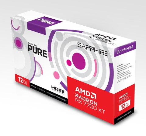 Karta graficzna SAPPHIRE RADEON RX 7700 XT PURE GAMING OC 12GB GDDR6 (WYPRZEDAŻ) Karta graficzna SAPPHIRE RADEON RX 7700 XT PURE GAMING OC 12GB GDDR6 (WYPRZEDAŻ)