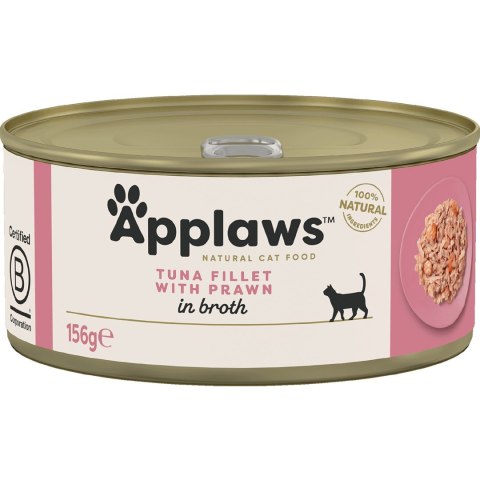 Applaws Cat Tin Tuna Fillet with Prawn 6x156g Applaws Cat Tin Tuna Fillet with Prawn 6x156g