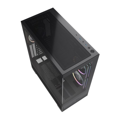 GEMBIRD OBUDOWA FORNAX X550 AQUARIUM MIDI-TOWER (2X USB 3.1, 1X USB TYPE-C) 3X FAN, CZARNA GEMBIRD OBUDOWA FORNAX X550 AQUARIUM MIDI-TOWER (2X USB 3.1, 1X USB TYPE-C) 3X FAN, CZARNA