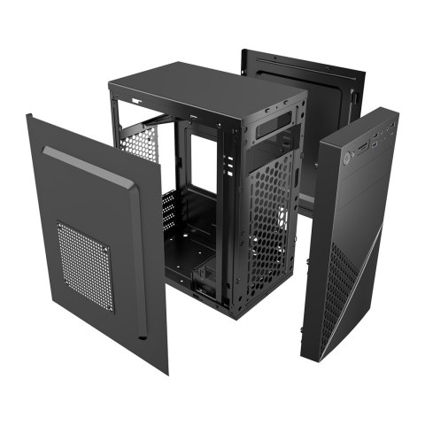 GEMBIRD OBUDOWA FORNAX K170 600W 80PLUS BRONZE MINI-TOWER (1X USB 3.1, 2X USB 2.0, 1X USB TYP-C, CZYTNIK KART) CZARNA GEMBIRD OBUDOWA FORNAX K170 600W 80PLUS BRONZE MINI-TOWER (1X USB 3.1, 2X USB 2.0, 1X USB TYP-C, CZYTNIK KART) CZARNA