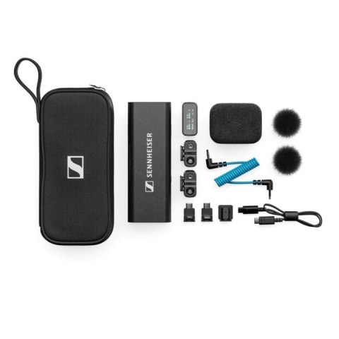 Sennheiser PROFILE WIRELESS 2-CHANNEL SET - 2-kanałowy odbiornik 2,4 GHz, 2 mikrofony na klipsie, akcesoria, etui ładujące, pokr Sennheiser PROFILE WIRELESS 2-CHANNEL SET - 2-kanałowy odbiornik 2,4 GHz, 2 mikrofony na klipsie, akcesoria, etui ładujące, pokr