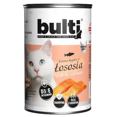 BULTI mielonka bogata w łososia dla kota 400g BULTI mielonka bogata w łososia dla kota 400g