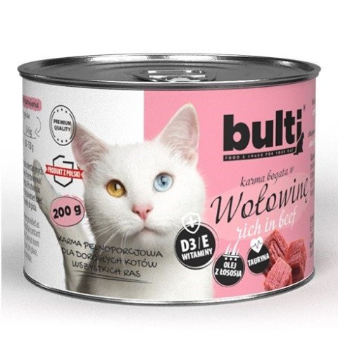 BULTI mielonka bogata w wołowinę dla kota 200g BULTI mielonka bogata w wołowinę dla kota 200g