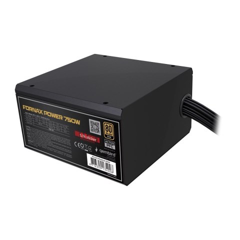 GEMBIRD ZASILACZ KOMPUTEROWY FORNAX POWER 750W 80+ BRONZE ATX, 750W, AKTYWNE PFC, 12CM WENTYLATOR GEMBIRD ZASILACZ KOMPUTEROWY FORNAX POWER 750W 80+ BRONZE ATX, 750W, AKTYWNE PFC, 12CM WENTYLATOR