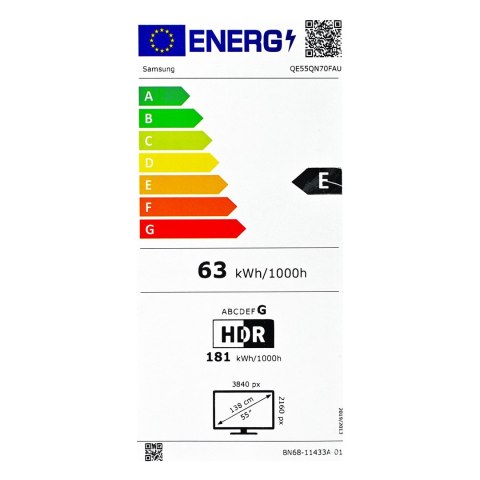 Telewizor Samsung QE55QN70FAUXXH QLED 50'' 4K Ultra HD Tizen Q-Symphony DVB-T2 Czarny (MODEL 2025) Telewizor Samsung QE55QN70FAUXXH QLED 50'' 4K Ultra HD Tizen Q-Symphony DVB-T2 Czarny (MODEL 2025)