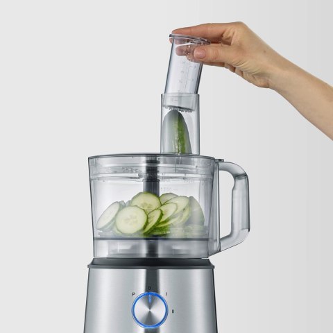 SEVERIN MULTI ROBOT KUCHENNY INOX, SZKLANY MIKSER KIELICHOWY 1,5 L, MŁYNEK 140 ML, POJEMNIK ROBOCZY 1,5 L, MOC 1200W KM3892