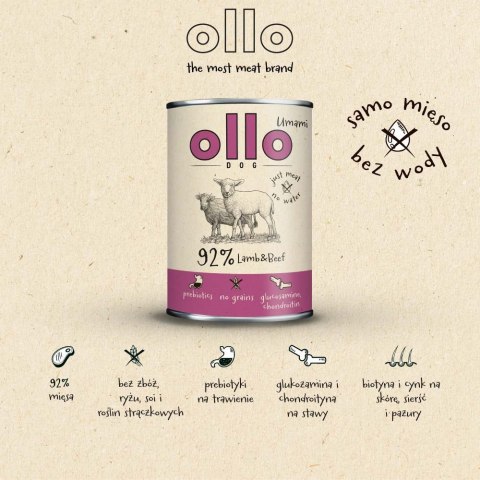 Ollo Umami Jagniecina i Wołowina 850g