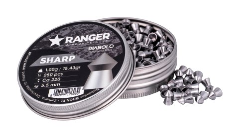 Śrut 5,5 mm RANGER Diabolo Sharp szpic 250 szt. 1,00 g Śrut 5,5 mm RANGER Diabolo Sharp szpic 250 szt. 1,00 g