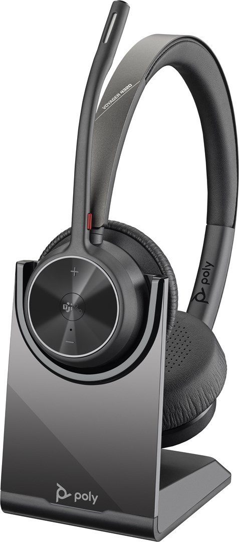 Zestaw słuchawkowy Bluetooth Poly Voyager 4320 MS Teams Certified USB-C Headset with charge stand +BT700 dongle 77Z32AA