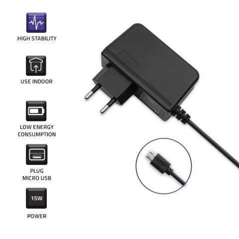 QOLTEC ŁADOWARKA SIECIOWA 15W | 5V | 3A | MICROUSB QOLTEC ŁADOWARKA SIECIOWA 15W | 5V | 3A | MICROUSB