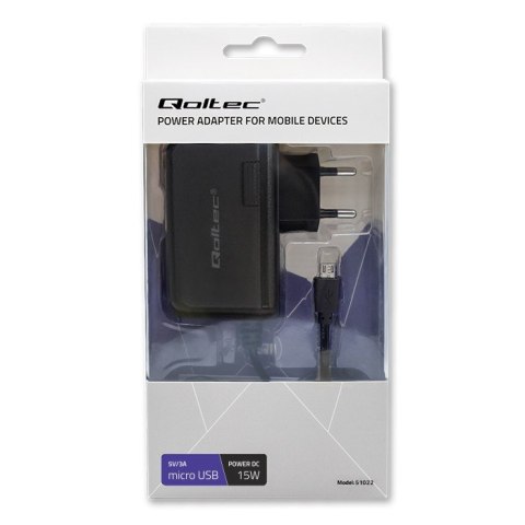 QOLTEC ŁADOWARKA SIECIOWA 15W | 5V | 3A | MICROUSB QOLTEC ŁADOWARKA SIECIOWA 15W | 5V | 3A | MICROUSB