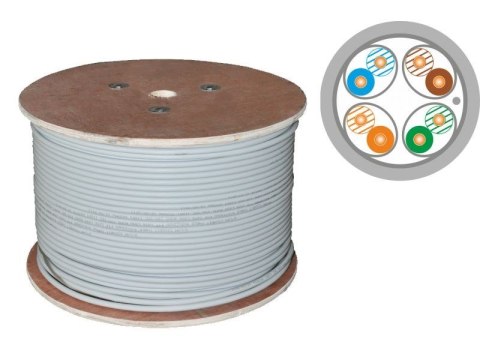 Alantec Kabel F/FTP kat.6A, sieciowy, LSOH, Dca 4x2x23 AWG, 10Gb/s, 700 MHz, 500m (KIFF6ALSOH500D) Alantec Kabel F/FTP kat.6A, sieciowy, LSOH, Dca 4x2x23 AWG, 10Gb/s, 700 MHz, 500m (KIFF6ALSOH500D)