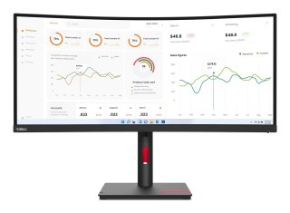Lenovo ThinkVision T34w-30 34" UWQHD 60Hz 350nits AG USB, HDMI, RJ45 Raven Black