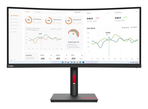 Lenovo ThinkVision T34w-30 34" UWQHD 60Hz 350nits AG USB, HDMI, RJ45 Raven Black Lenovo ThinkVision T34w-30 34" UWQHD 60Hz 350nits AG USB, HDMI, RJ45 Raven Black