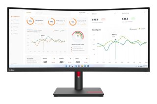 Lenovo ThinkVision T34w-30 34" UWQHD 60Hz 350nits AG USB, HDMI, RJ45 Raven Black