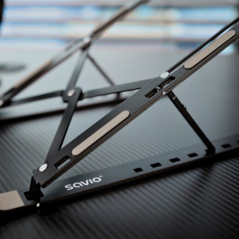 SAVIO PODSTAWKA BIUROWA POD LAPTOP, TABLET, CZARNA, ALUMINIOWA PB-05 SAVIO PODSTAWKA BIUROWA POD LAPTOP, TABLET, CZARNA, ALUMINIOWA PB-05