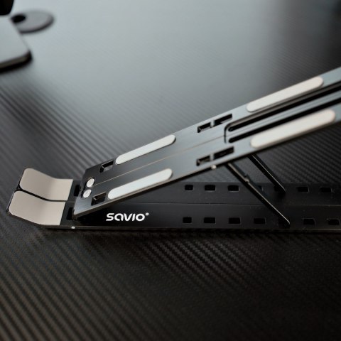 SAVIO PODSTAWKA BIUROWA POD LAPTOP, TABLET, CZARNA, ALUMINIOWA PB-05 SAVIO PODSTAWKA BIUROWA POD LAPTOP, TABLET, CZARNA, ALUMINIOWA PB-05