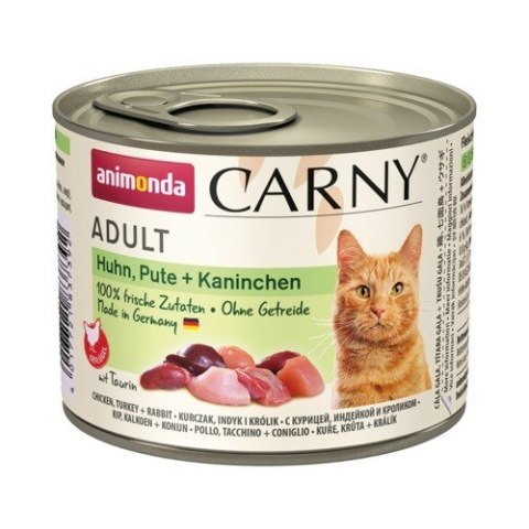 ANIMONDA Carny Adult kurczak, indyk, królik - mokra karma dla kota - 200g