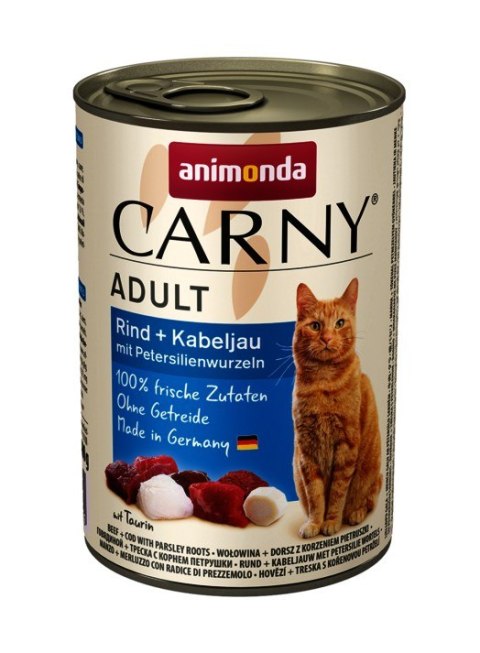 ANIMONDA Carny Adult wołowina z dorszem i pietruszką - mokra karma dla kota - 400g