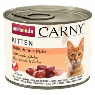 ANIMONDA Carny Kitten Cielęcina Kurczak Indyk - mokra karma dla kota - 200g