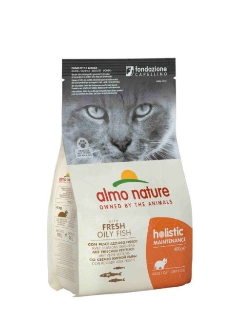 Almo Nature Holistic Adult z rybą oleistą - sucha karma holistyczna dla kota - 400 g