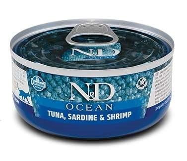 FARMINA N&D Cat Ocean Tuna, Sardine&Shrimps - mokra karma dla kota - 70 g