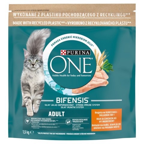 PURINA One Bifensis Adult Kurczak - sucha karma dla kota - 1,5 kg