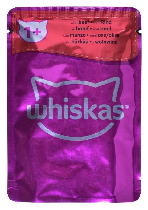 WHISKAS Klasyczne Posiłki w sosie - mokra karma dla kota - saszetka - 12x85 g