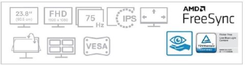 MONITOR DELL LED 24" S2421H (GRADE A) UŻYWANY