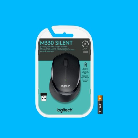 Mysz Logitech M330 910-004909 (USB 2.0; kolor czarny; optyczna) (WYPRZEDAŻ) Mysz Logitech M330 910-004909 (USB 2.0; kolor czarny; optyczna) (WYPRZEDAŻ)