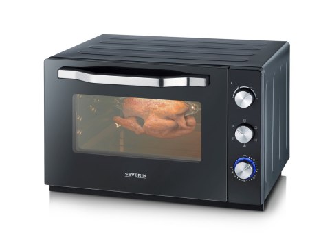 SEVERIN MINI PIEKARNIK, TERMOOBIEG, ZAKRES TEMP. 100°C-230°C, RUSZT, BLACHA, ROŻEN, TACA, TIMER, 60 L, MOC 2200W TO2073