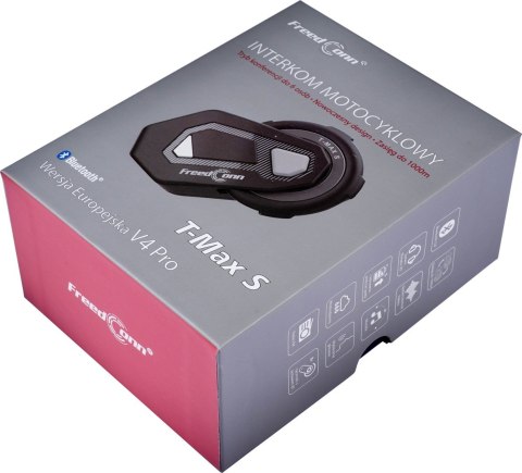Interkom motocyklowy FreedConn T-Max S V4 Pro Single (WYPRZEDAŻ) Interkom motocyklowy FreedConn T-Max S V4 Pro Single (WYPRZEDAŻ)