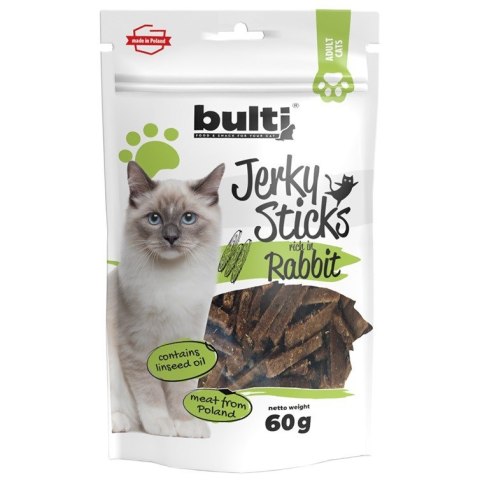 BULTI Jerky Sticks bogate w królika przysmak dla kota 60g BULTI Jerky Sticks bogate w królika przysmak dla kota 60g