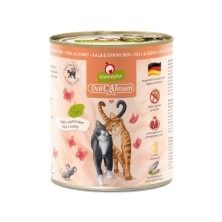 GranataPet DeliCatessen cielęcina i królik mokra karma dla kota 800g