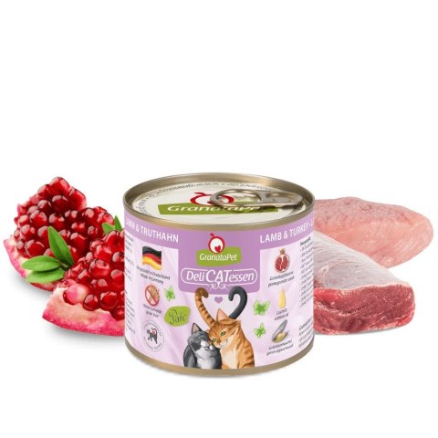 GranataPet DeliCatessen jagnięcina i indyk karma mokra dla kota 200g GranataPet DeliCatessen jagnięcina i indyk karma mokra dla kota 200g