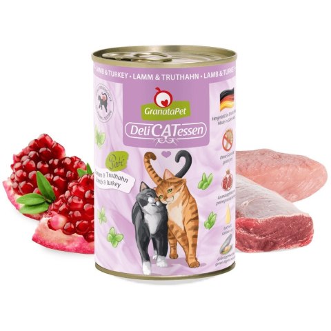 GranataPet DeliCatessen jagnięcina i indyk mokra karma dla kota 400g GranataPet DeliCatessen jagnięcina i indyk mokra karma dla kota 400g