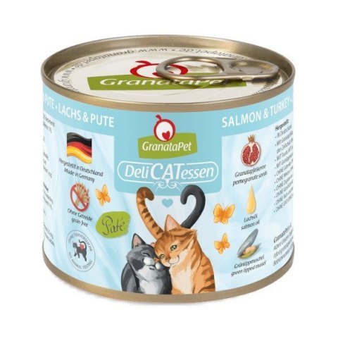 GranataPet DeliCatessen łosoś i indyk karma mokra dla kota 200g GranataPet DeliCatessen łosoś i indyk karma mokra dla kota 200g