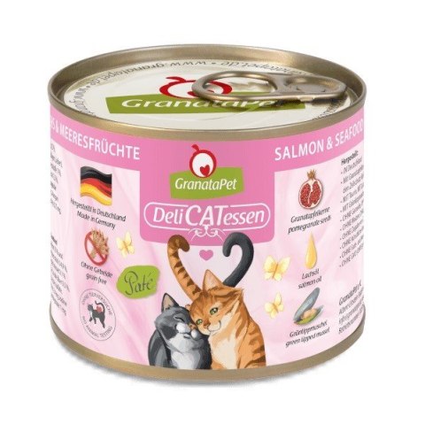 GranataPet DeliCatessen łosoś i owoce morza karma mokra dla kota 200g GranataPet DeliCatessen łosoś i owoce morza karma mokra dla kota 200g