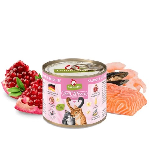 GranataPet DeliCatessen łosoś i owoce morza karma mokra dla kota 200g GranataPet DeliCatessen łosoś i owoce morza karma mokra dla kota 200g