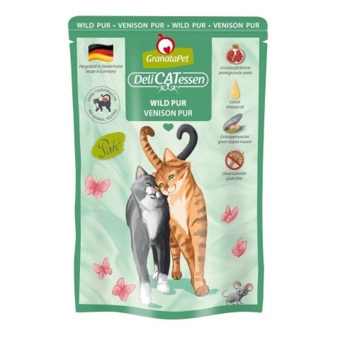 GranataPet DeliCatessen mokra karma z dziczyzną, saszetki dla kota 85g GranataPet DeliCatessen mokra karma z dziczyzną, saszetki dla kota 85g