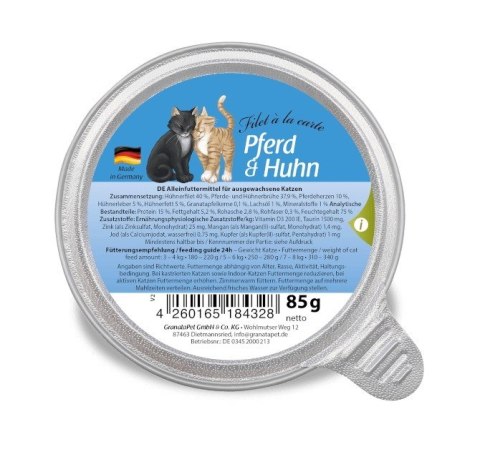 GranataPet Filet a la carte konina z kurczakiem karma dla kota 85g GranataPet Filet a la carte konina z kurczakiem karma dla kota 85g