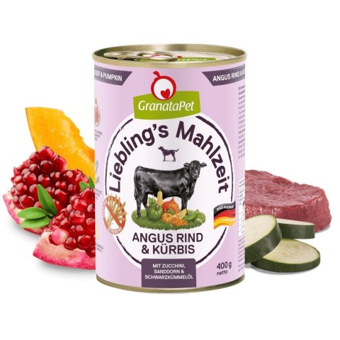 GranataPet Liebling´s Mahlzeit wołowina i dynia mokra karma dla psa 800g GranataPet Liebling´s Mahlzeit wołowina i dynia mokra karma dla psa 800g