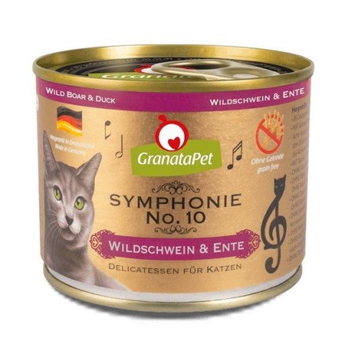 GranataPet Symphonie No.10 dziczyzna i kaczka mokra karma dla kota 200g GranataPet Symphonie No.10 dziczyzna i kaczka mokra karma dla kota 200g