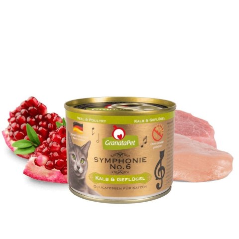 GranataPet Symphonie No.6 cielęcina i drób mokra karma dla kota 200g GranataPet Symphonie No.6 cielęcina i drób mokra karma dla kota 200g