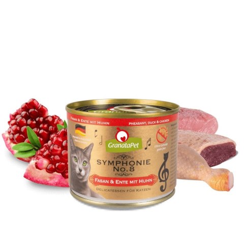 GranataPet Symphonie No.8 bażant i kaczka z kurczakiem mokra karma dla kota 200g GranataPet Symphonie No.8 bażant i kaczka z kurczakiem mokra karma dla kota 200g
