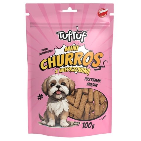 Tuf Tuf Mini Churros z wieprzowiną dla psa 100g Tuf Tuf Mini Churros z wieprzowiną dla psa 100g