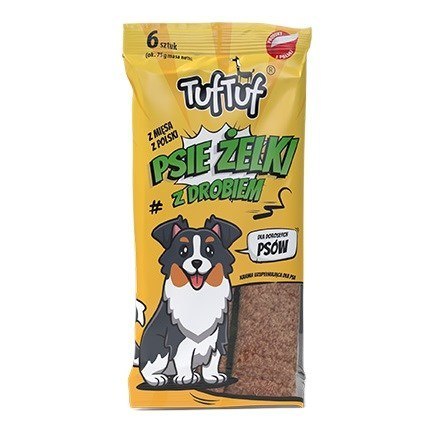Tuf Tuf Psie żelki - paski drobiowe 6szt. Tuf Tuf Psie żelki - paski drobiowe 6szt.