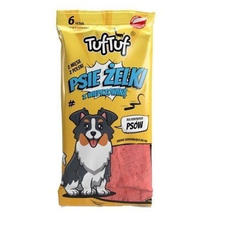 Tuf Tuf Psie żelki - paski wieprzowe 6szt. Tuf Tuf Psie żelki - paski wieprzowe 6szt.